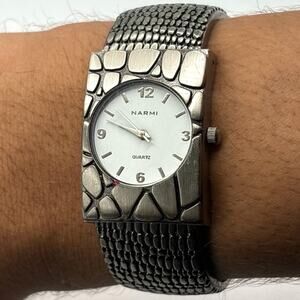 Retro Silver Narmi Cuff Watch